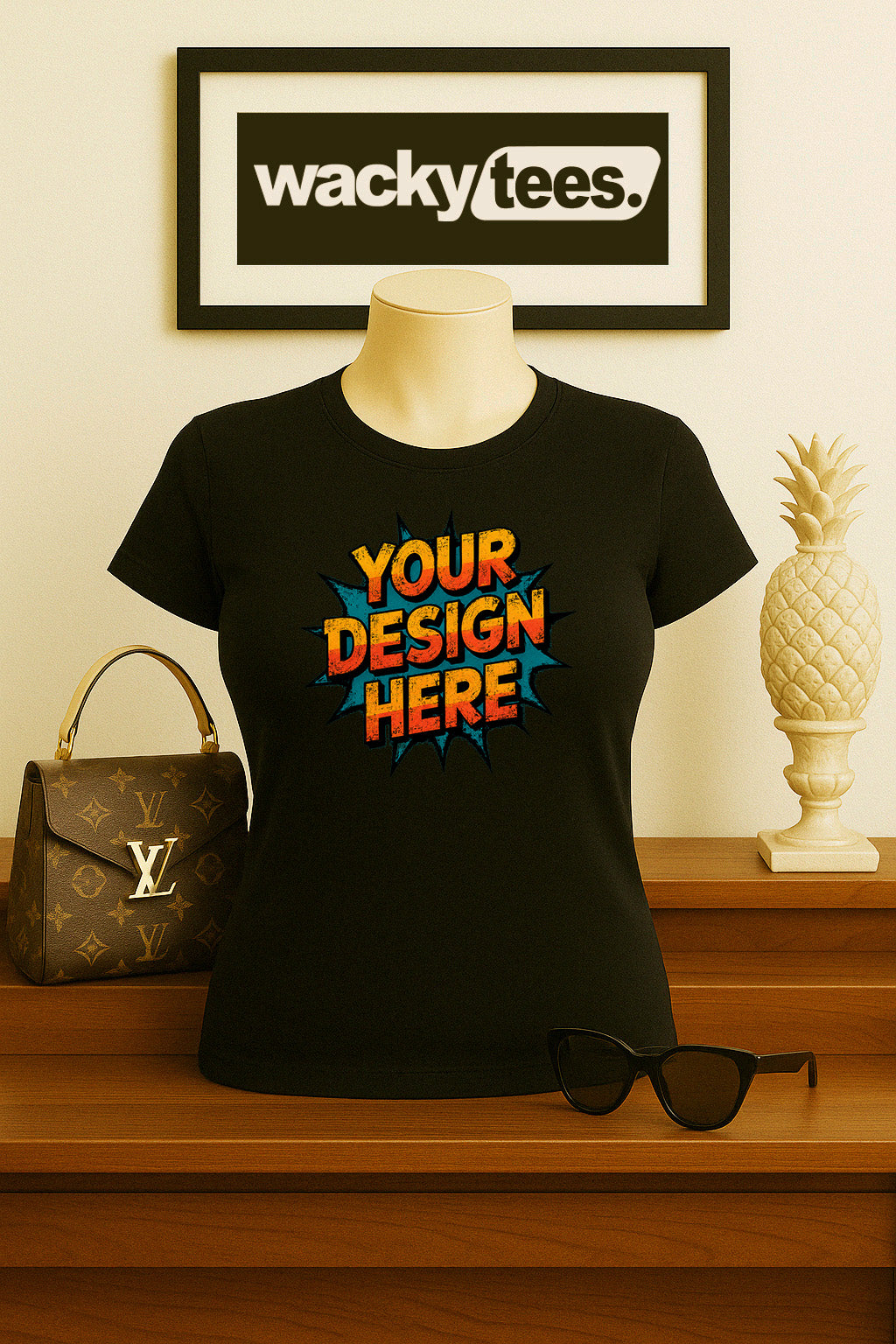 Your Custom Design - Logo - Portrait - Text - Artwork Digitally Printed Premium Graphic Tee Shirt
